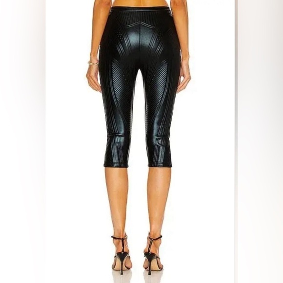 MUGLER  Embossed crop Pants Size L - Picture 4 of 11